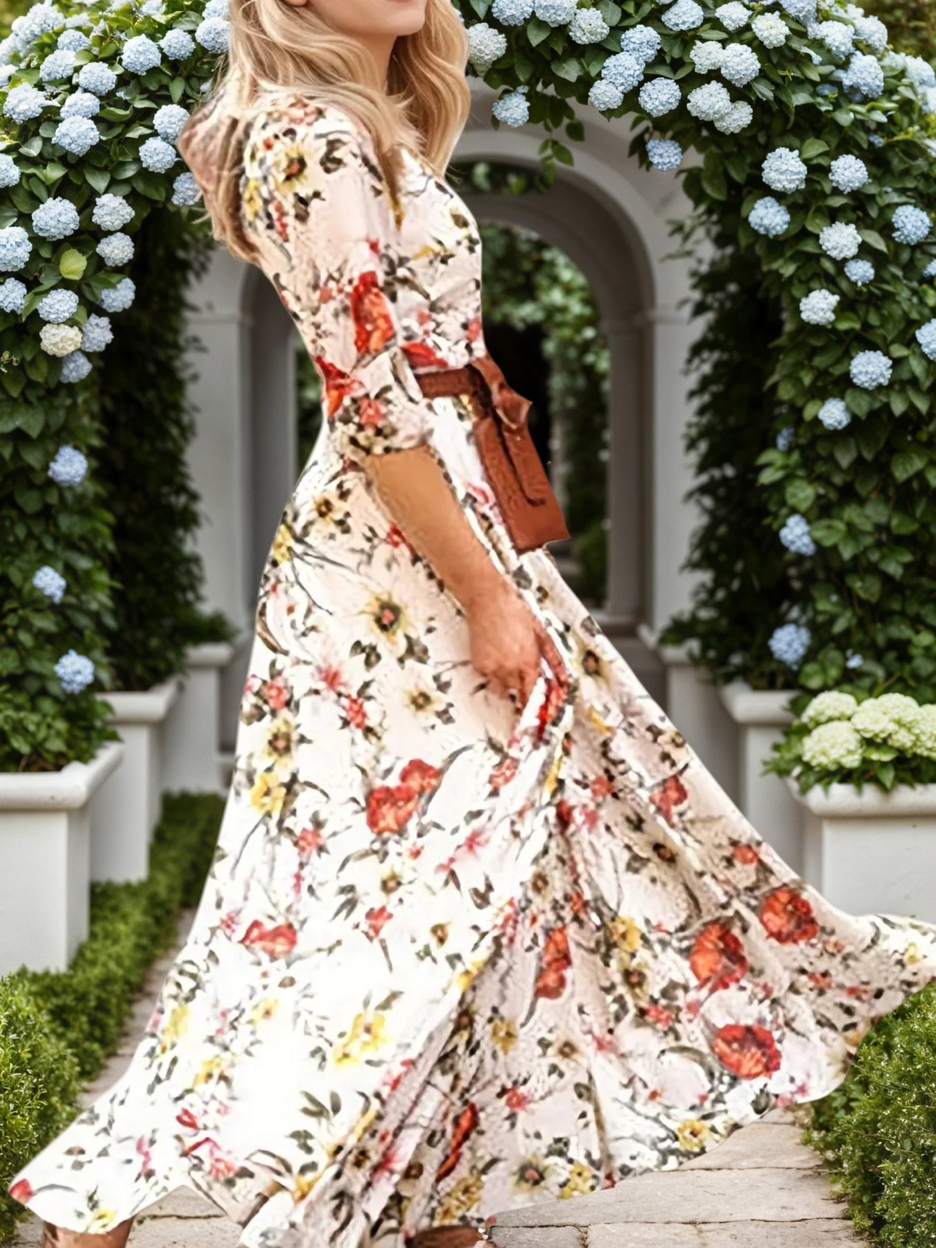 2025 New Women's Dresses, Flower Printed Dresses, Princess Dresses, Dresses
